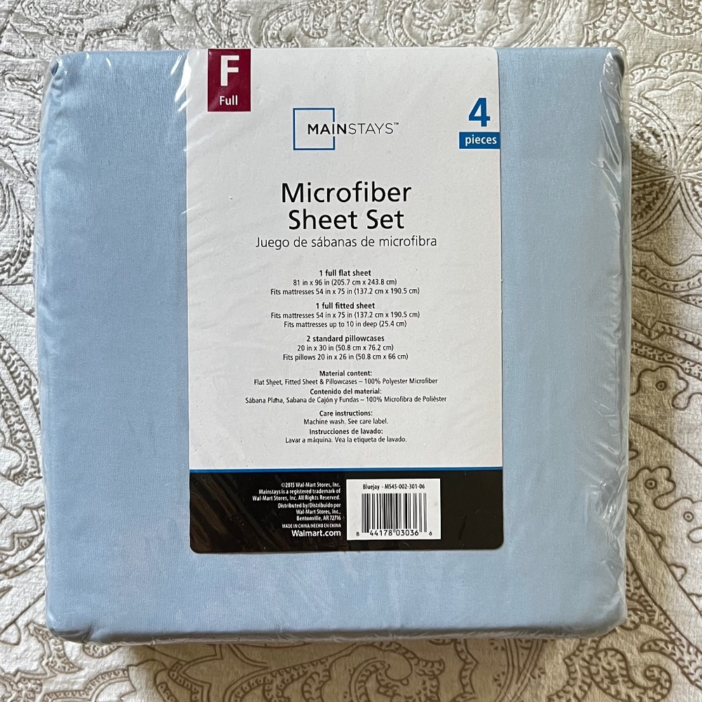 Mainstays Microfiber Sheet Set